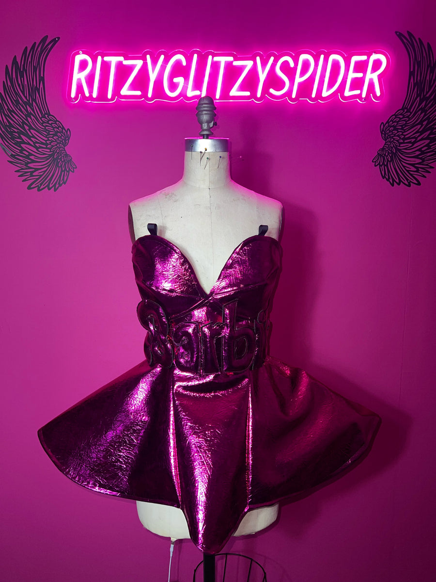 barbie metallic dress Metallic Barbie Corset Dress – RITZYGLITZYSPIDER