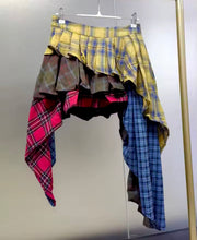 Plaid Layered Skirt