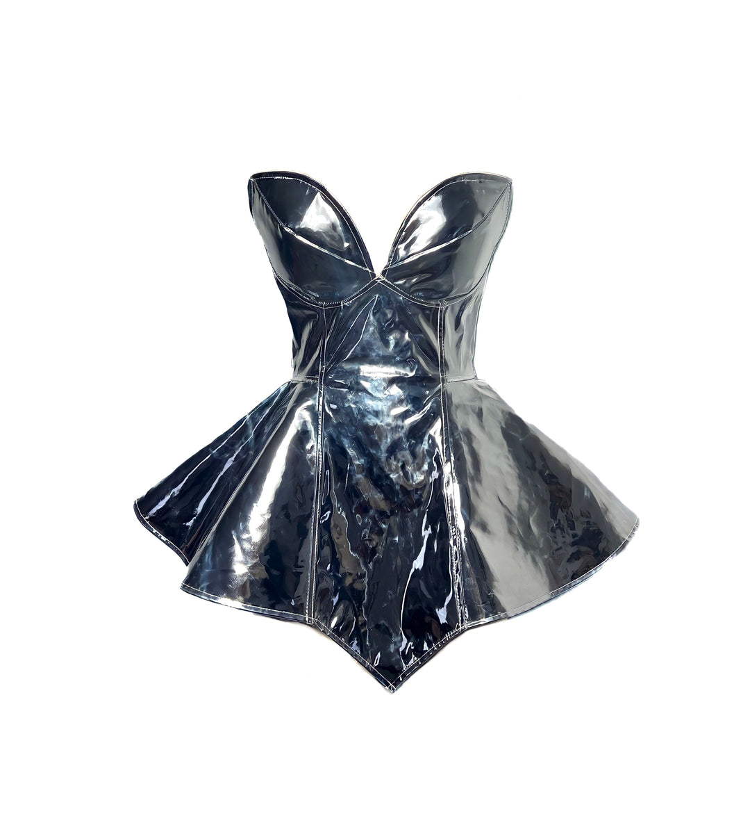Metallic Lon One Corset Dress RITZYGLITZYSPIDER Metallic Lon One Corset Dress RITZYGLITZYSPIDER
